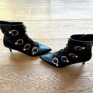 Karvela Kurt Geiger Ankle Boots Black Leather Size 39 (Spain) 8.5